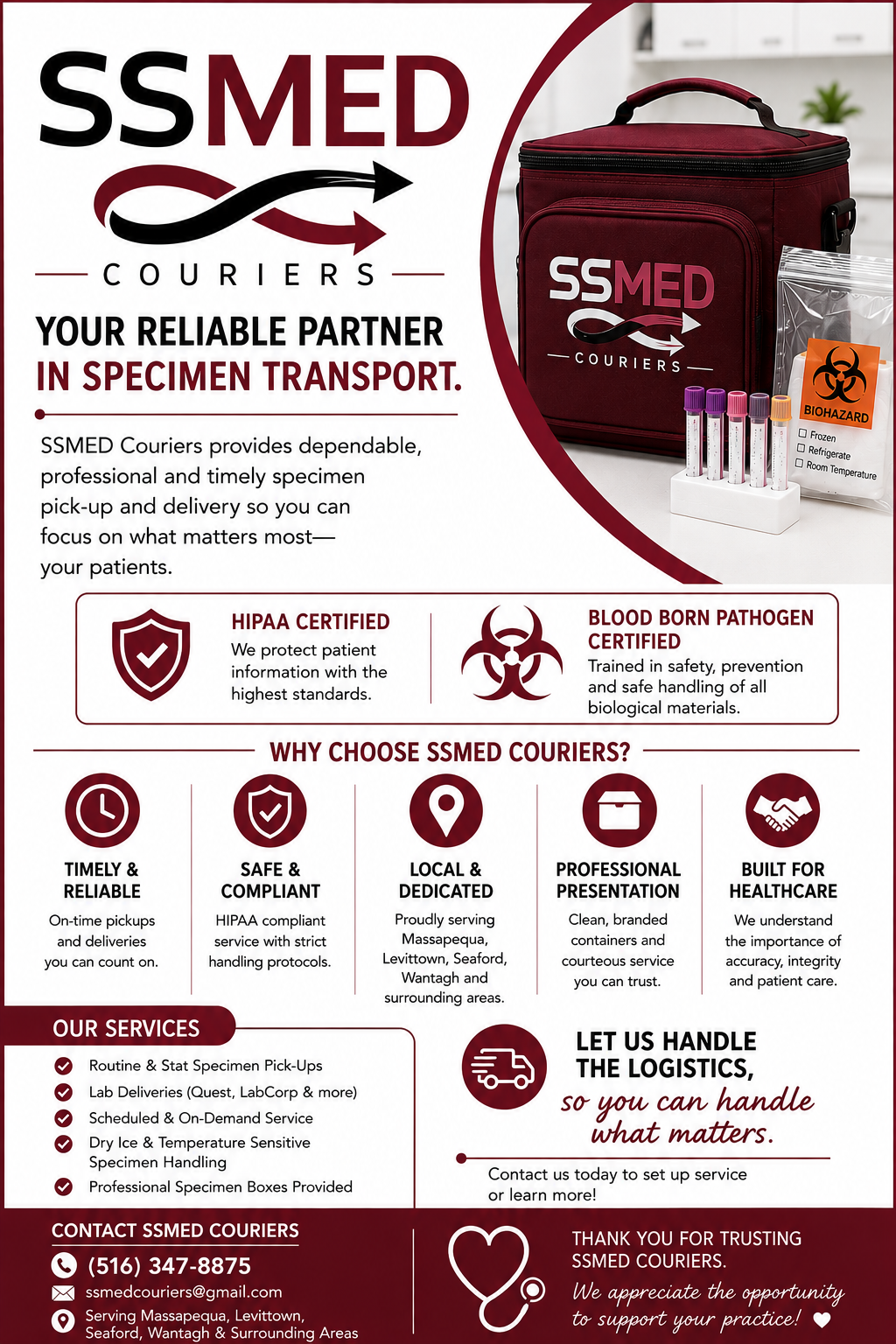 SSMED Couriers service flyer